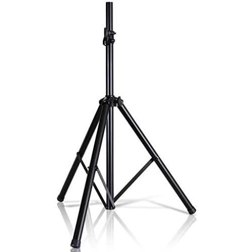 Pyle Universal Speaker Stand Mount Holder Heavy Duty Tripod w/ Adjustable Height from 40” to 71” and 35mm Compatible Insert Easy Mobility Safety Pin and Knob Tension Locking for Stability PSTND2