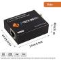 J-Tech Digital Optical/Coaxial Digital Audio Extender/Converter Over Single Cat5e/6 Cable (PoC) up to 990’ (300m) for Dolby Digital, DTS 5.1, DTS-HD, PCM [JTECH-AET1000]
