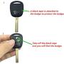 Replacement Keyless Entry Remote Control Key Shell fits Lexus ES GS GX is LS LX RX SC Key Fob Csae Cover With Blade (Black pack 2)