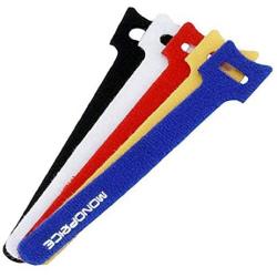 Monoprice Hook & Loop Fastening Cable Ties 6inch, 100pcs/Pack - 5 Colors