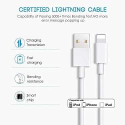 DESOFICON for iPhone Charger, [Apple MFi Certified] Lightning Cable 2 Pack 3FT Fast Charging Data Sync Transfer Cord & 2 Pack USB Wall Charger Travel Plug Compatible with iPhone 12/11/XS/XR/X 8 7/iPad