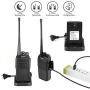 Seodon Walkie Talkies for Adults Long Range with One Extra Battery for Each Radio Rechargeable Walkie Talkie Two Way Radios with Earpiece/Headsets(2 Pack)