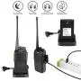 Seodon Walkie Talkies for Adults Long Range with One Extra Battery for Each Radio Rechargeable Walkie Talkie Two Way Radios with Earpiece/Headsets(2 Pack)