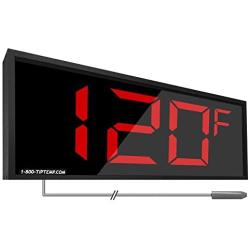 Large Display Thermometer with 4'' Digits for Extra Large Display, Thermometer Displays in °C or °F. Large LED Temperature Display (3 Digit Model)