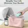 SQWAN Mini Label Printer, Wireless BT Portable Label Maker, Pocket Thermal Label Printer, Compatible with Android & iOS System, for Office School Home (Pink)