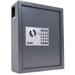 DuraBox 40 Keys Steel Safe Cabinet with Digital Lock - Electronic Key Safe with Drop Slot for Key Returns and Safe Storage (Dark Grey)