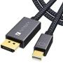 Mini DisplayPort to DisplayPort(Mini DP to DP) Cable, 6.6 Feet,4K@60Hz / 2K@144Hz, iVANKY DisplayPort to Mini DisplayPort(Thunderbolt Compatible) Cable - Grey