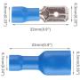 Rantecks 100PCS Wire Spade Connectors 16-14 AWG Electrical Crimp Terminal Assortment Kits Male and Female Quick Splice Wire Crimp Terminal Block for DIY Electrical Motorcycle Vehicle Boat