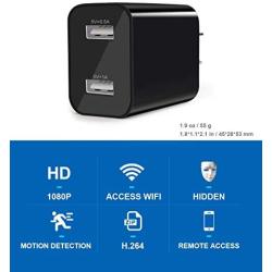 Spy Camera Wireless Hidden WiFi Camera with Remote Viewing, 2021 Newest Version 1080P HD Nanny Cam/Security Camera Indoor Video Recorder Motion Activated, Support iOS/Android, No Audio