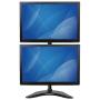 StarTech.com Vertical Dual Monitor Stand - Supports Monitors 13” to 27” - Adjustable - Computer Monitor Stand for Double Stacked VESA Monitors - Black (ARMBARDUOV)