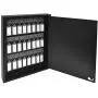 Acrimet Key Cabinet Organizer 24 Positions with Lock (Wall Mount) (24 Smoke Tags Included) (Black Cabinet)