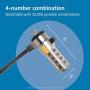 Kensington Combination Cable Lock for Laptops and Other Devices (K64673AM),Black