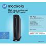 MOTOROLA MG7540 16x4 Cable Modem Plus AC1600 Dual Band Wi-Fi Gigabit Router with DFS, 686 Mbps Maximum DOCSIS 3.0 - Approved by Comcast Xfinity, Cox, Charter Spectrum, More