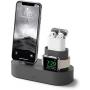 elago 3 in 1 Apple Charging Station Compatible with Apple Watch Series 6/SE/5/4/3/2/1, Apple AirPods 2/1, iPhone 11 and All iPhone Models [Original Cables Required] (Dark Grey)