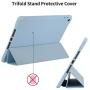 iPad Case 8th Generation 2020/7th Gen 2019 with Pencil Holder, 10.2 Inch iPad Folio for Kids, Slim Trifold Stand Full Body Protective Smart Cover Auto Sleep/Wake - Ice Blue