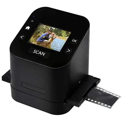 Magnasonic All-In-One Film & Slide Scanner, High Resolution 22MP, Converts 35mm/110/126/ Super 8/8mm Film & 135/110/126 Slides into Digital JPEG, 2.4'' LCD Screen, Built-in Memory, Fast Scanning (FS52)