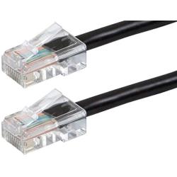 Monoprice ZerobootCat6 Ethernet Patch Cable - Network Internet Cord - RJ45, Stranded, 550Mhz, UTP, Pure Bare Copper Wire, 24AWG, 0.5ft, Black