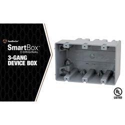 Madison Electric Products MSB3G Three Gang Device Box with Depth Adjustable, Heavy Duty 42lb