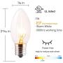 25 Pack C9 Incandescent Bulb, C9 Christmas Replacement Light Bulb for Christmas String Light, E17 Intermediate Base, 7 Watt, Clear