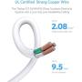 BESTEK 8-Outlet 6 Ft Extension Cord Power Strip with USB 15A 1875W Surge Protector with 5V 4.2A 4 USB Charging Port Desktop Charging Station,600Joule,Ultra-Compact Wide Spaced Outlet for Large Adapter