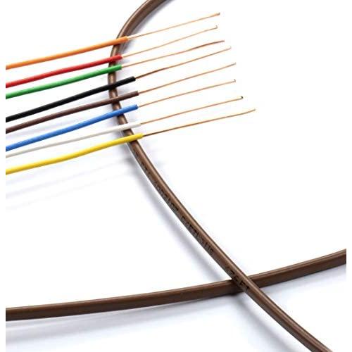 Thermostat Wire 18/8 - Brown - Solid Copper 18 Gauge, 8 Conductor - CL2 (UL Listed) CMR Riser Rated (CL3) - Residential, Commercial and Industrial Rated - 18-8, 150 Feet