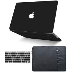 KECC Laptop Case Compatible with Old MacBook Pro 13'' Retina (2015-) w/Keyboard Cover + Sleeve Plastic Hard Shell Case A1502/A1425 3 in 1 Bundle (Matte Black)