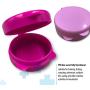 3 Pack - Open Lid Round Pill Box Organizer Pocket Small case Holder,Daily containers. Medicine Holder, Ideal for Medication, Vitamin, Supplement, Perfect Travel