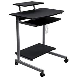 Techni Mobili Compact Computer Cart With Storage, Graphite