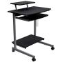 Techni Mobili Compact Computer Cart With Storage, Graphite