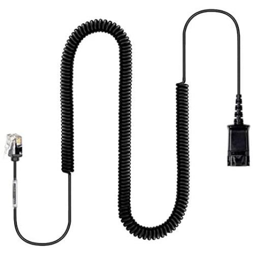 QD Adapter HIS Cable is Compatible with All Plantronics and VoiceJoy Headsets - Connects to Avaya IP 1608, 1616, 9601, 9608, 9611, 9611G, 9620, 9620C, 9620L, 9621, 9630, 9631, 9640, 9641, 9650, 9670