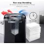 Bonsaii Paper Shredder, 18-Sheet Heavy Duty Cross-Cut CD Credit Card Shredder for Office with 6 Gallon Pull-Out Basket and 4 Casters, 60 Minutes Running Time, Black