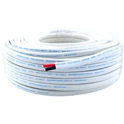 14 Gauge (American Wire Ga) Tinned Pure Copper Red Black Duplex Sheathed Marine Boat Wire. | Cable Length: 100 FT (Also Available in 50 FT roll)