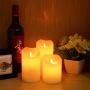 Flameless LED Candles Light, ALED LIGHT 3 Pack Warm White Plus Multicolor Real Wax Battery Operated Electric LED Moving Wick Flickering Candle Lights with Remote Control Timer for Decoration, Wedding