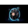 Thermaltake Riing 12 Series Blue High Static Pressure 120mm Circular LED Ring Case/Radiator Fan with Anti-Vibration Mounting System Cooling CL-F038-PL12BU-A