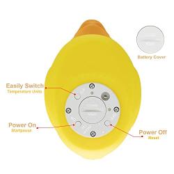 BabyElf Baby Thermometer - (Upgraded Version) Thermometer for Baby in Bath and Swimming Pool, Yellow Duck Shape Infant Thermometer