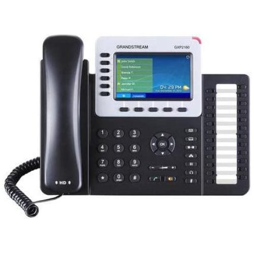 Lot of 6 Grandstream GXP2160 Enterprise 6-Line IP Phone, 4.3 LCD, PoE, Bluetooth