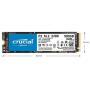 Crucial P2 500GB 3D NAND NVMe PCIe M.2 SSD Up to 2400MB/s - CT500P2SSD8