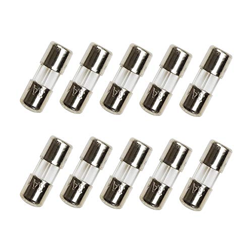 UCTRONICS 3.6x10mm 125V 3A Fast-Blow Cartridge Glass Fuses with Plastic Box [10 Pack]