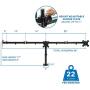 Mount-It! Triple Monitor Mount | 3 Computer Screen Desk Stand with Clamp and Grommet Base Fits Up to 24, 27, 32 Displays | Universal VESA Pattern 75x75 and 100x100