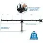 Mount-It! Triple Monitor Mount | 3 Computer Screen Desk Stand with Clamp and Grommet Base Fits Up to 24, 27, 32 Displays | Universal VESA Pattern 75x75 and 100x100