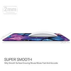Personalized Rectangle Mouse Pad, Printed Butterfly Pattern, Non-Slip Rubber Comfortable Customized Computer Mouse Pad (9.45x7.87inch)