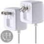 GE Ultra Pro 4 Port USB Extension Cord Power Strip, 6 Ft Braided Cord, 24W Total Power, For iPhone 12/11/Pro/Max/XS/XR/X/8, iPad Pro, Samsung Galaxy S21/S10/S9/Plus, Google Pixel 5/C/3/2/XL, 44139