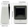 Handsfree 2D 1D Barcode Scanner,Alacrity QR Omnidirectional Desktop Bar Code Reader Scanner, Capture Barcodes from Mobile Phone Screen, White