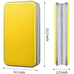 alavisxf xx CD Case, 96 Capacity Hard Plastic CD Holder Protective DVD Disc Storage Case Holder Portable Zipper CD DVD Organizer Storage Wallet for Car Home Travel (96 Capacity, Yellow)
