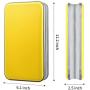 alavisxf xx CD Case, 96 Capacity Hard Plastic CD Holder Protective DVD Disc Storage Case Holder Portable Zipper CD DVD Organizer Storage Wallet for Car Home Travel (96 Capacity, Yellow)