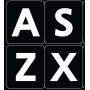 English US Large Letters Black Keyboard Stickers