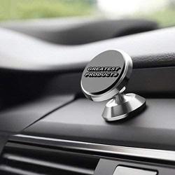 GREATEST PRODUCTS Magnetic Phone Car Mount-Phone Holder for Car iPhone 7 8 Car Mount-Cell Phone Holder-Samsung Galaxy S7 S8, LG, Dash Phone Mount - Universal Magnetic Phone Mount - Silver