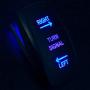 MCSADVENTURES Basic Universal UTV Rocker Switch Turn Signal Kit (Vertical: backlit, Blue)