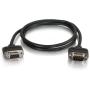 C2G 52184 Serial RS232 DB9 Null Modem Cable with Low Profile Connectors M/F, In-Wall CMG-Rated, Black (6 Feet, 1.82 Meters)