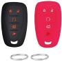 REPROTECTING Silicone Rubber Key Fob Cover Compatible with 2016-2021 Chevrolet Blazer Bolt EV Camaro Cruze Equinox Malibu Sonic Spark Traverse Trax Volt HYQ4EA